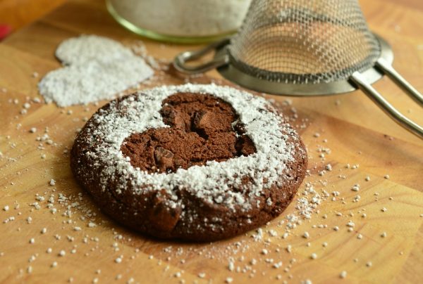 A heart shape in a cookie