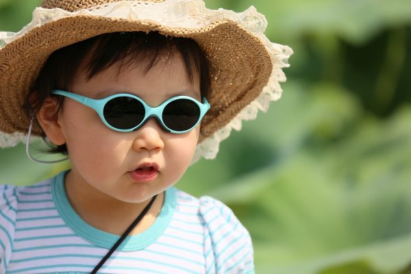 Girl wearing sunglasses and a hat