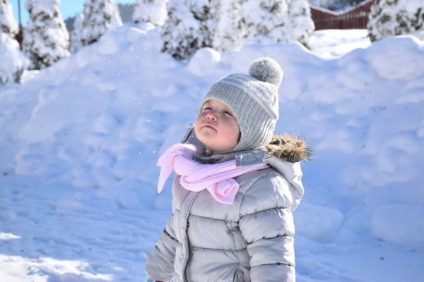 Little girl in the snow