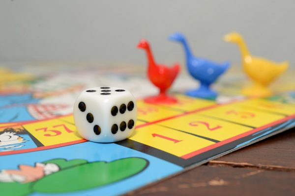 Pieces on a board game