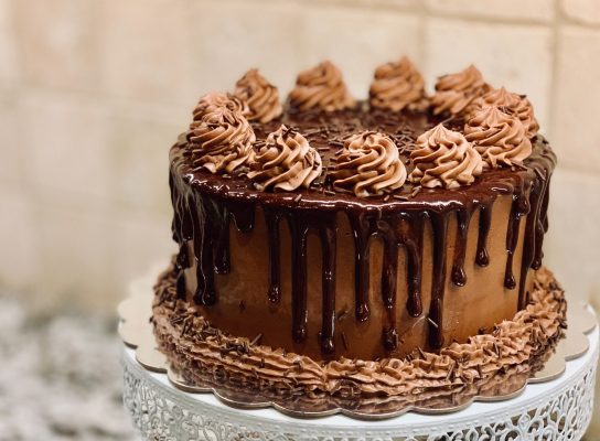 a chocolate cake