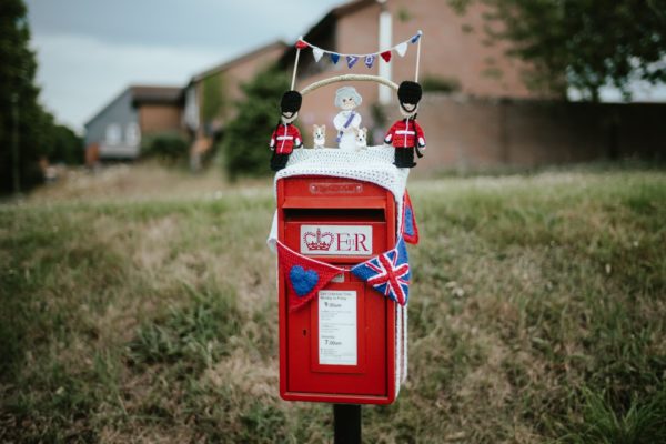 a decorated post box